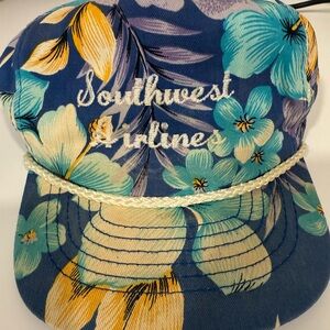 Vintage Southwest Airlines Hawaiian Print Snapback Hat